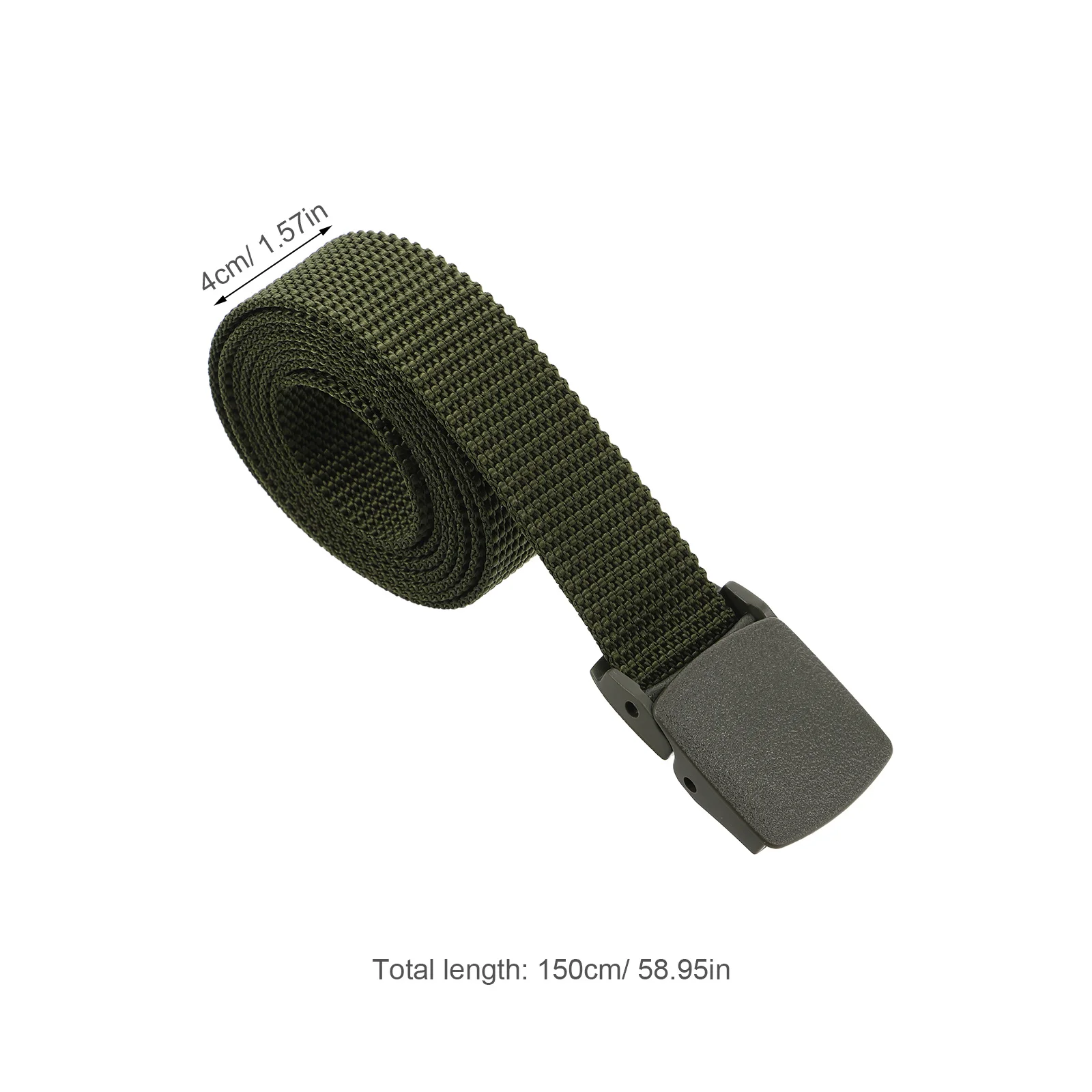 Cinturón táctico multifuncional para hombre, correas de nailon para aventura al aire libre, diseño ajustable sin agujeros, senderismo y Camping, 4 Uds.
