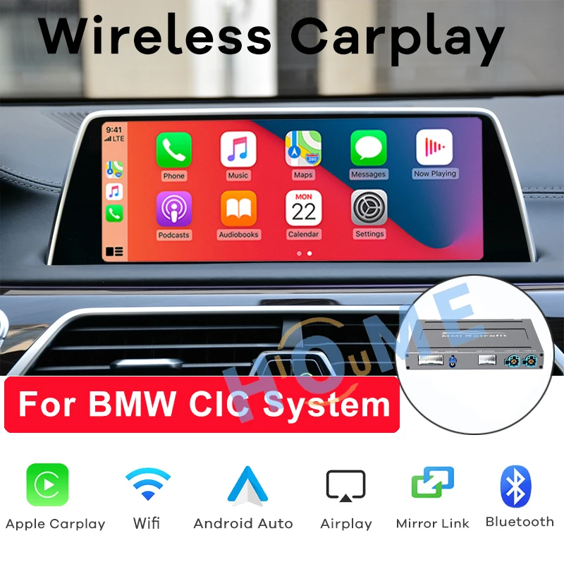 

Wireless CarPlay MMI Android auto interface Box For BMW E60 E70 E71 E84 F01 F02 F07 F10 F11 F25 F26 F30 CIC System