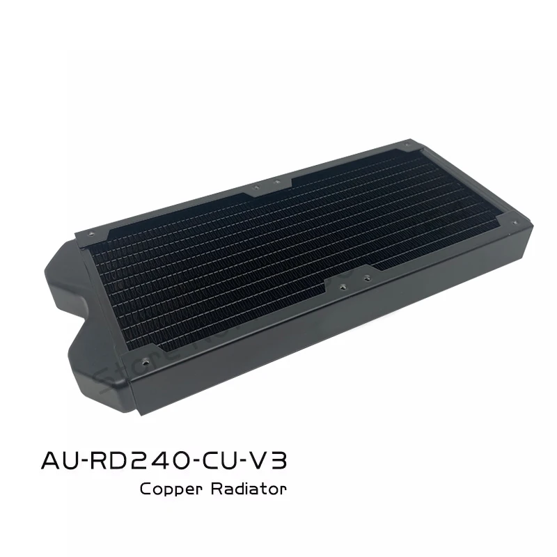 Computer Watercooler Radiator Copper Water Cooling Row, 240 Or 360 30mm Thin Black Support 120mm Case Fan