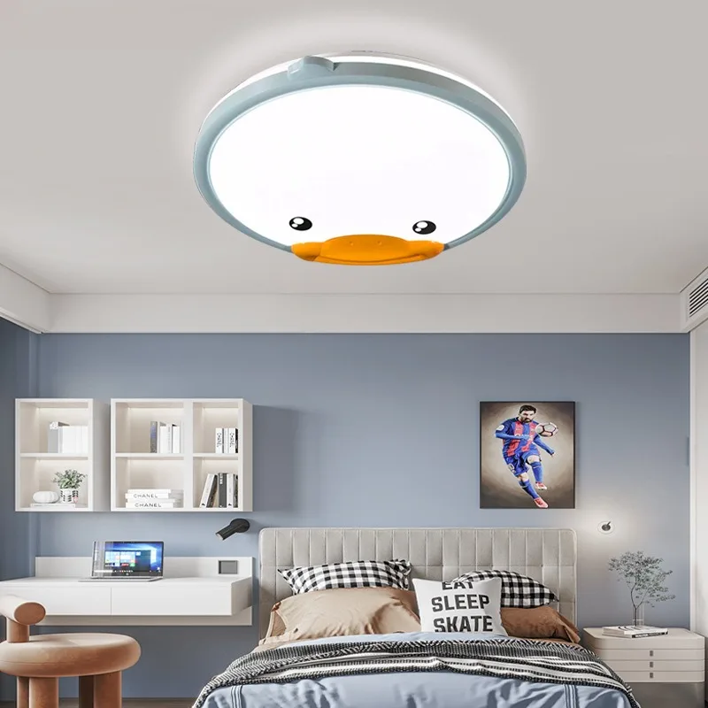 Imagem -04 - Luz de Teto do Pato Bonito Nórdico Lâmpada de Proteção Ocular do Quarto das Crianças Quarto de Meninas e Meninos 2024