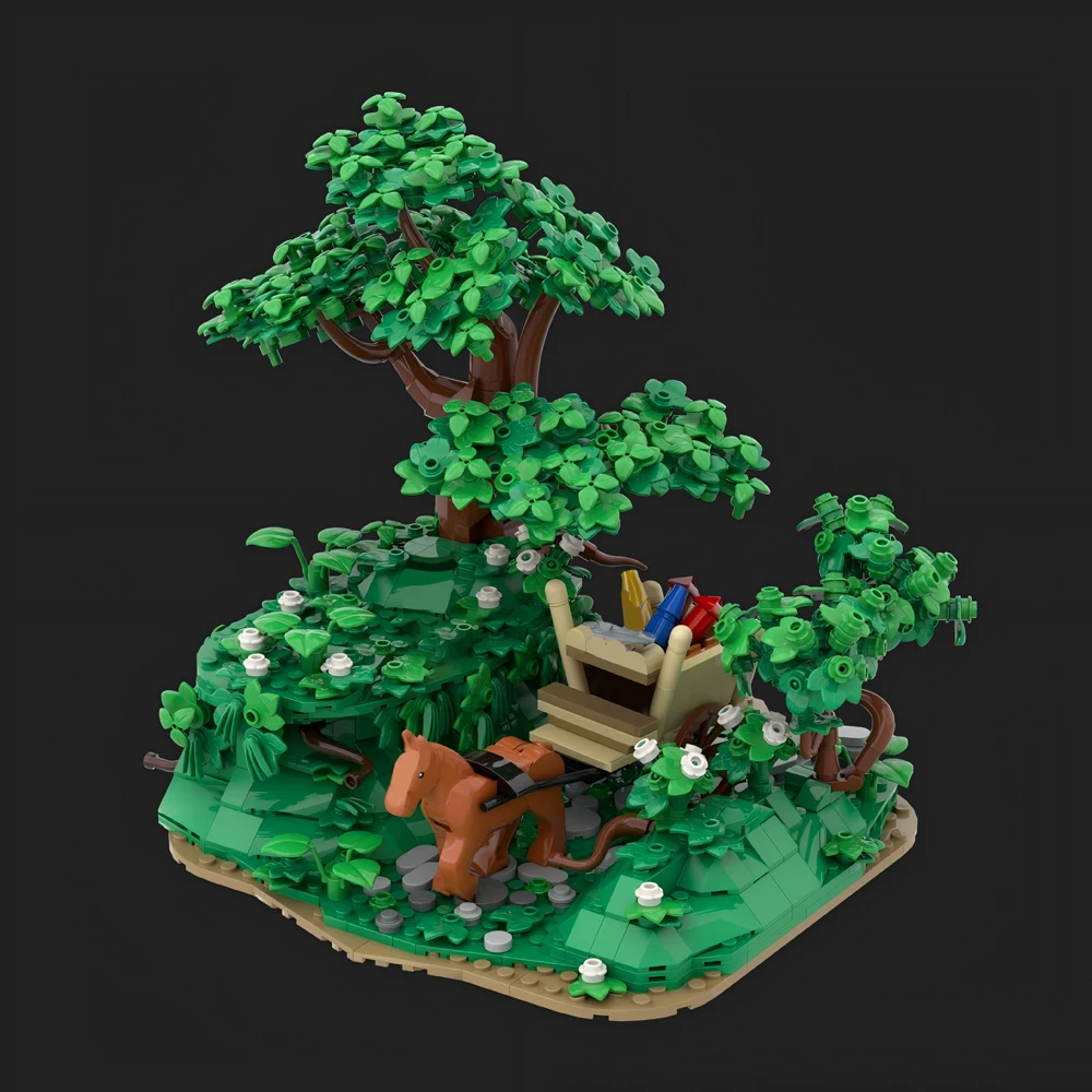 

1036 шт. MOC классическая кино сцена для чтения книг модель дерева строительные блоки DIY сборка детская коллекция игрушек подарок на день рождения для мальчика