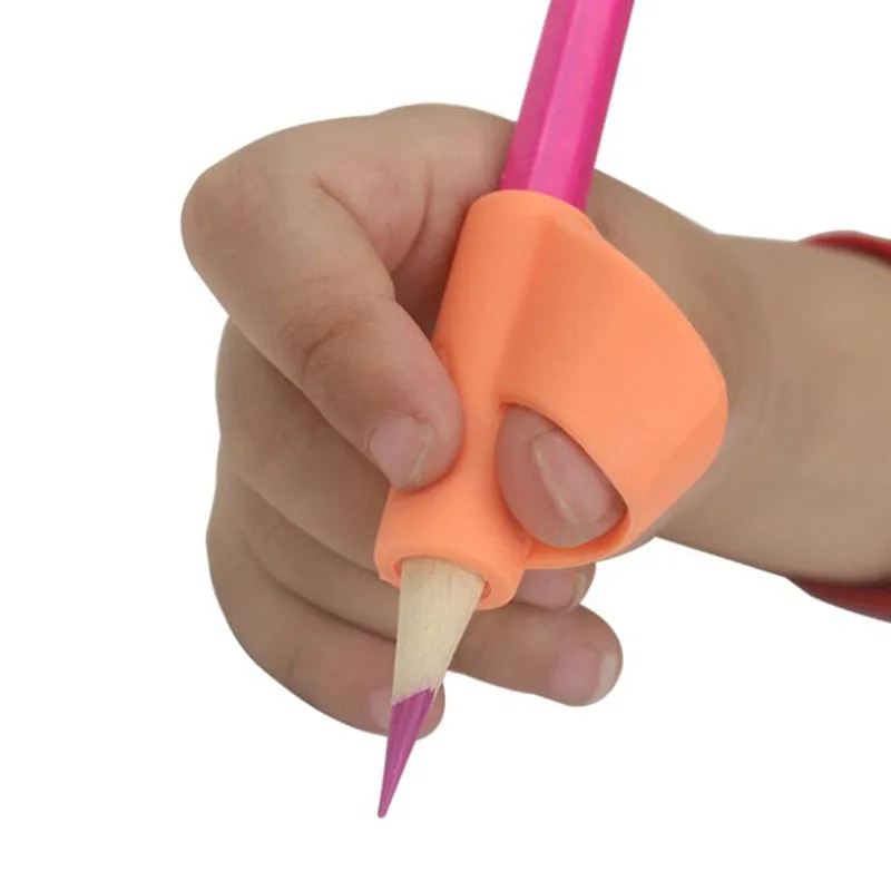 1pc Silicone Female Finger Pen Holder, Student Writing Correction Soft Gel Writing Posture Correction Device Teaching Aid