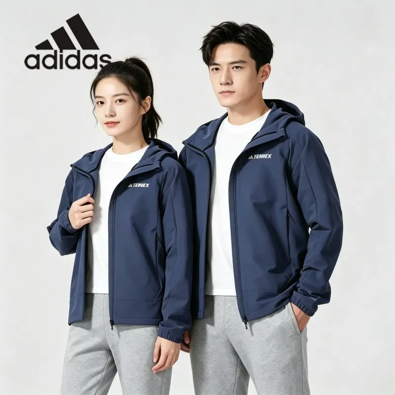 Adidas Color-Plaid Zipper  Coat - Spring Contrasting Colors - Urban Street Trendy Coat - IP0737 - 1 PCS