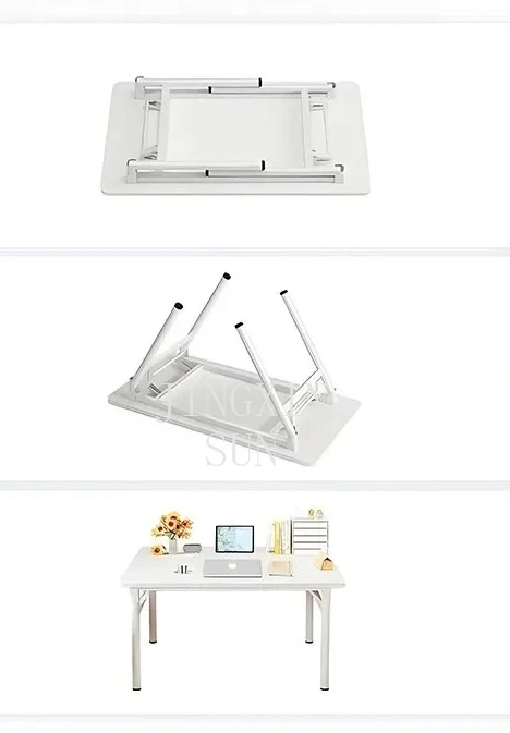 Simple computer desk installation-free foldable desk for home use
