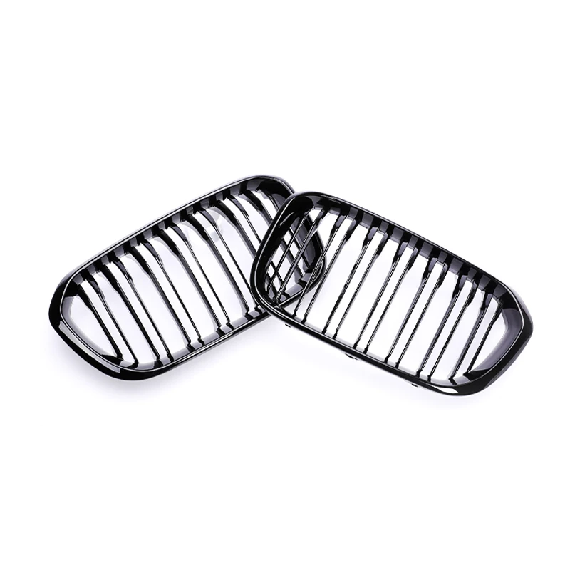 Parrilla delantera de doble listón negro brillante para BMW Serie 1 F20 F21 Facelift 2015-2019 118d 120i 130 M135