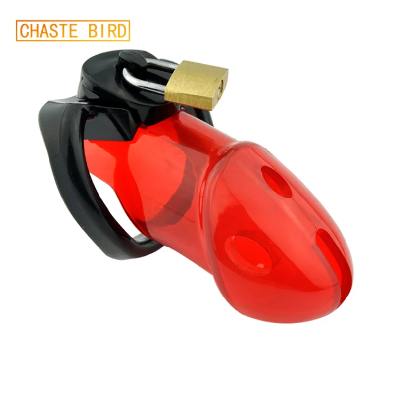 Chaste Bird Male Chastity Device Cock Cages Men\'s Virginity Lock with 3 Size Penis Ring Penis Lock Cock Ring Chastity Belt A163