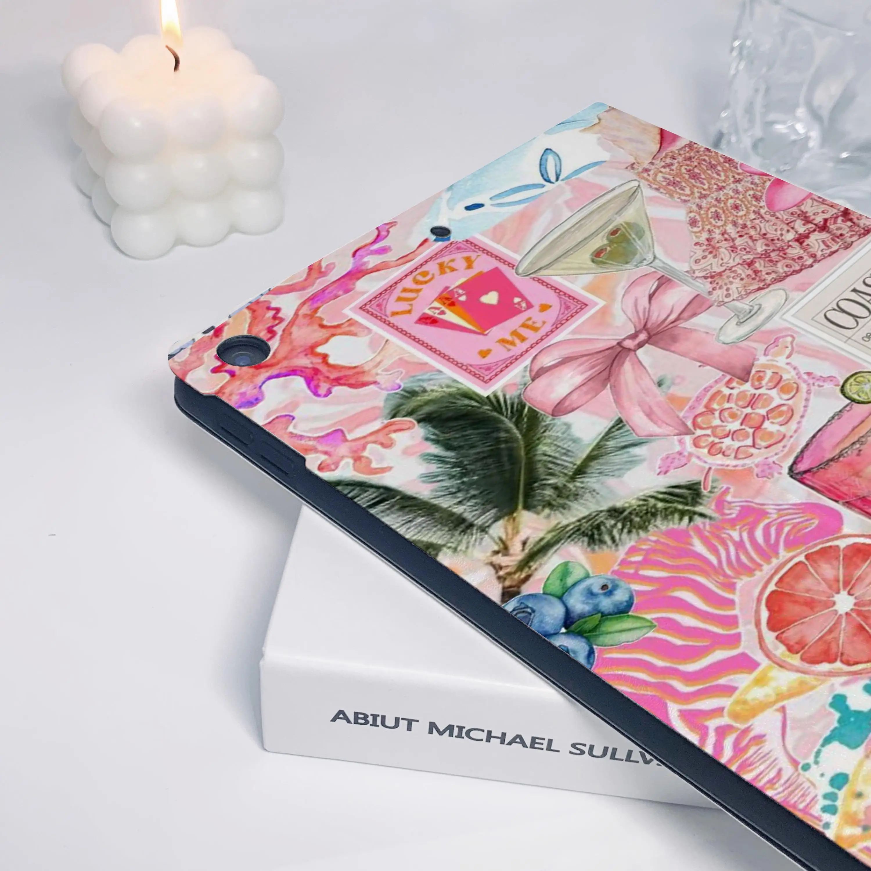 Funda para iPad estética Collage rosa para Apple iPad 9,7 "10,2" 10,5 "11 pulgadas iPad Air 6 5 4 iPad Mini 7/6/5 iPad Pro 2022 2021 2020