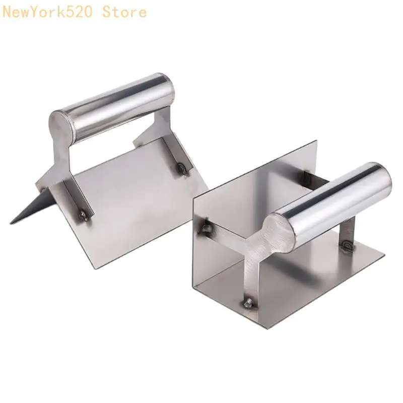 

N84C 2Pcs Corner Tool Outside Corner Trowel Stainless Steel Plastering Trowel