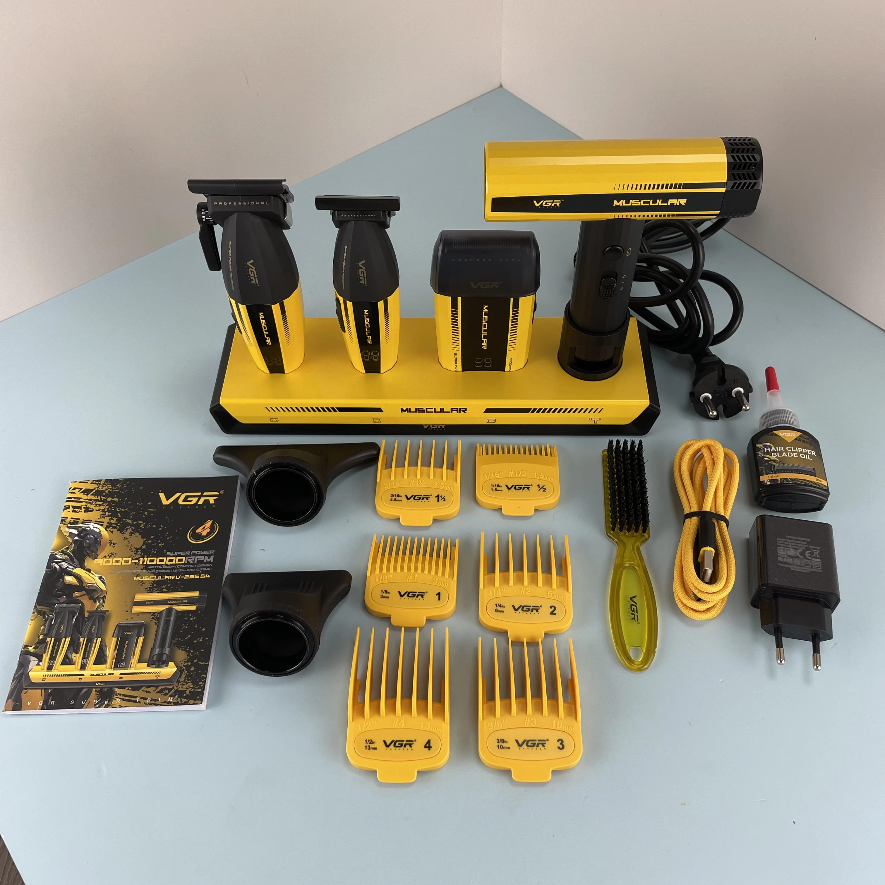 Vgr V-285S4 Salon Barber Brushless Motor 9000 rpm,  Professional Men's Hair Trimmer