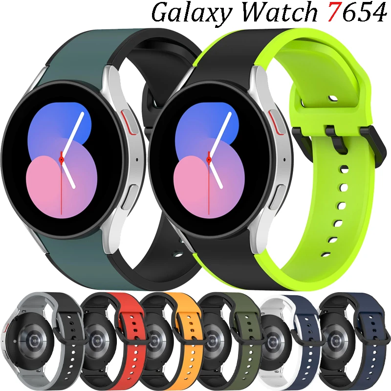 No Gap Silicone Strap for Samsung Galaxy Watch 7/6/5/4 40mm 44mm Pro 45mm Sports Bracelet Band Watch 6 4 Classic 47mm 43mm Belt