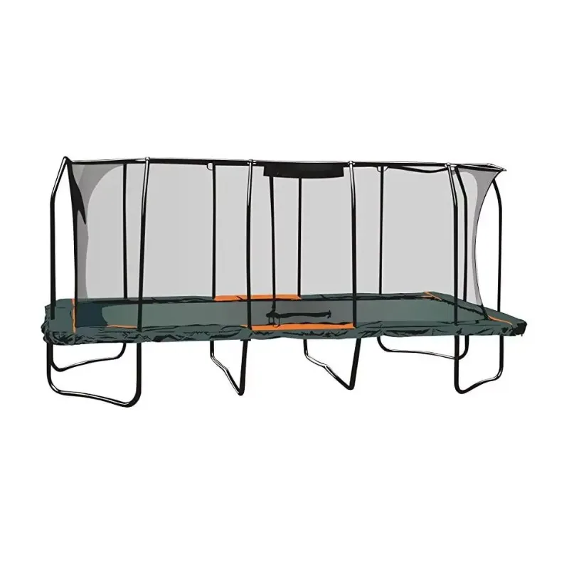 Factory Wholesale High Quality PVC Protective Net Stainless Steel Frame 6-16ft Big Rectangular Gymnastic Professional Trampoline