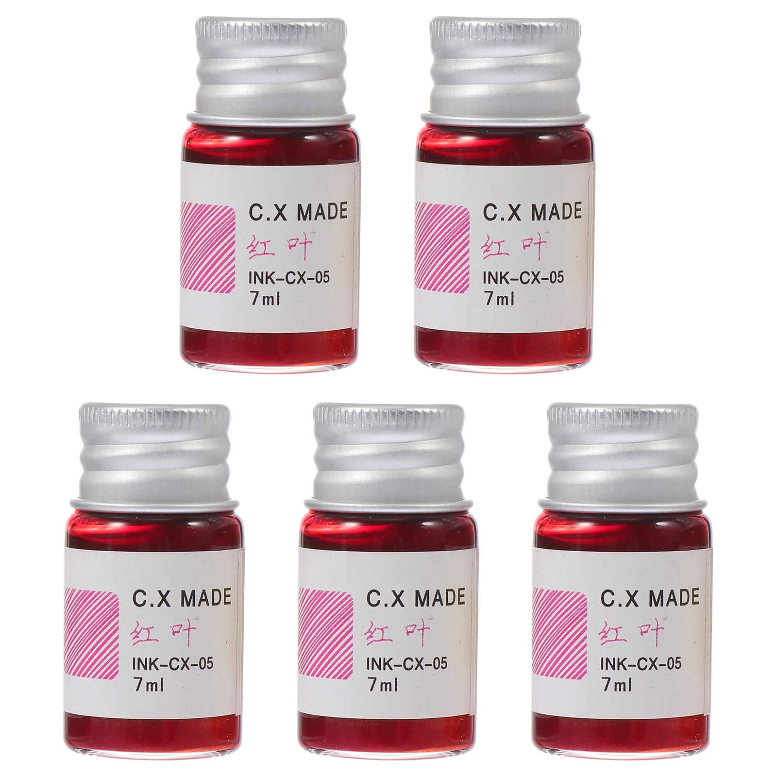 5-teiliges Zeichenstift mit einzigartigem Aussehen, farbige Signiergeschenkstifte aus Glas