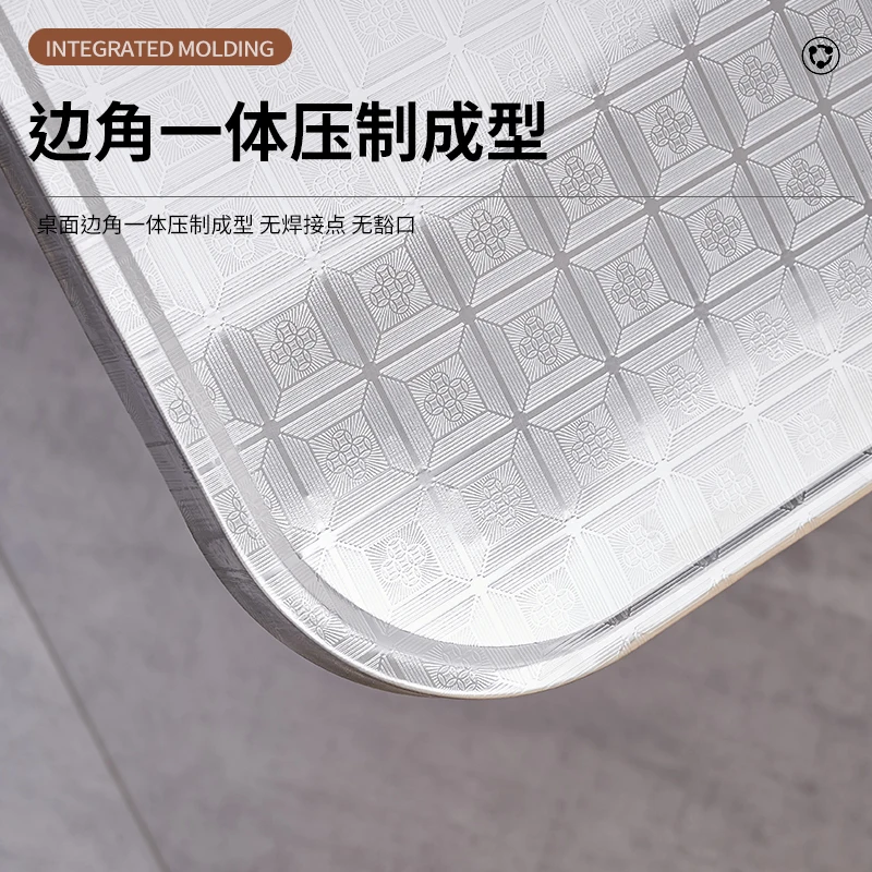 Stainless Steel Square Table, Stackable Dining Table for BBQ Tea Room Dessert Shop Hong Kong Style