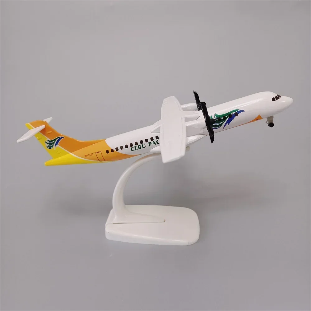 Avion l'inventaire des Philippines CEBU PACIFIC AIR ATR Vietnam ATR Airlines, modèle réduit en alliage métallique moulé sous pression avec roues Propless, 20cm