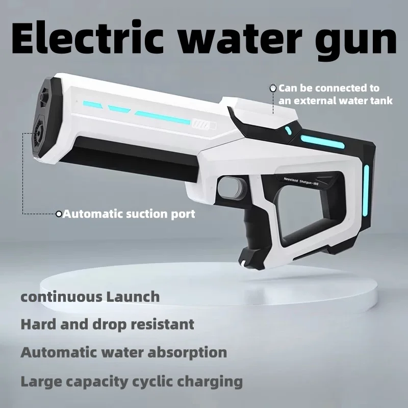 Pulse electric continuous water gun for children, high-pressure and strong waterproof automatic water absorption