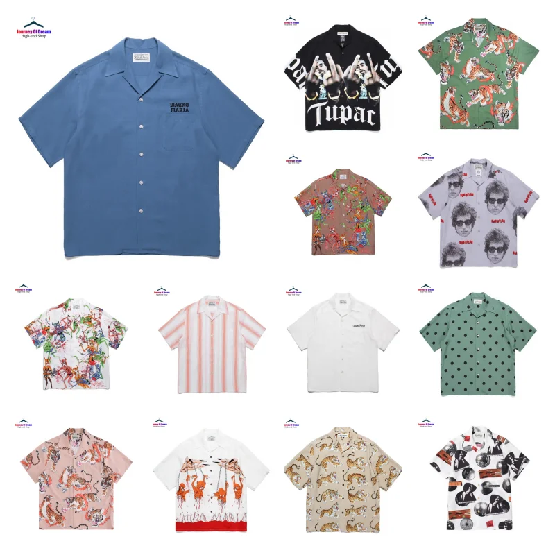 

Трендовая летняя брендовая одежда с искусственным интеллектом, высокое качество 1:1, модная мужская и женская рубашка в стиле хип-хоп с принтом WACKO MARIA