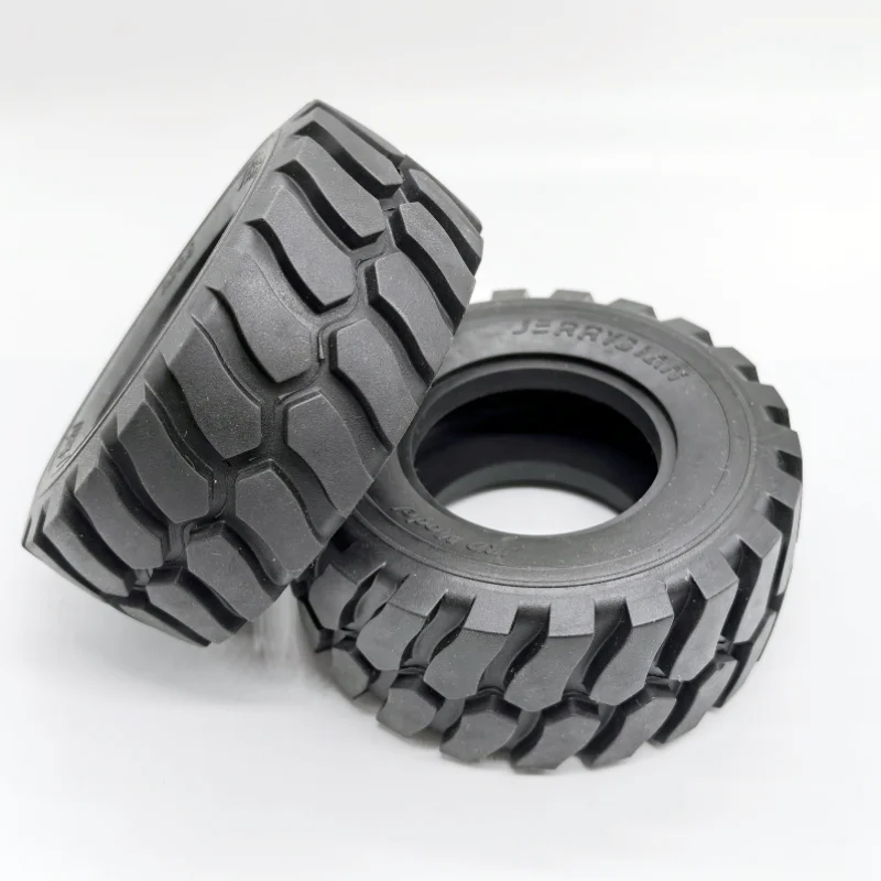 Jerrydian Diameter 45MM Height Wheel Rubber Tyres 110Mm for Remote Control 1/15 Hydraulic Loader RC Car Accessories