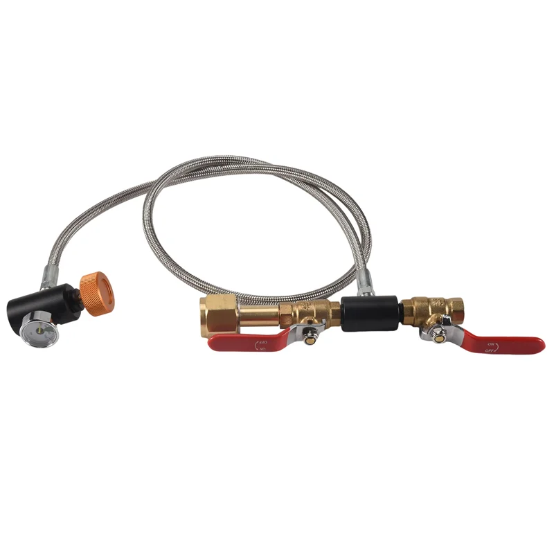 A68M-G1/2 CO2 Cylinder Refill Adapter Hose, CO2 Refill Station Connector Kit For Filling Soda Maker For Sodastream Tank