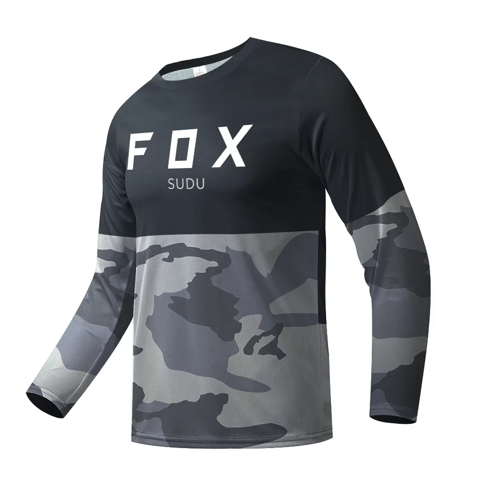 FOX SUDU Men\'s Long Sleeve Motocross Cycling Jersey MTB Downhill Mountain Bike MTB Shirts OffroadDH Motorcycle Enduro Clothing