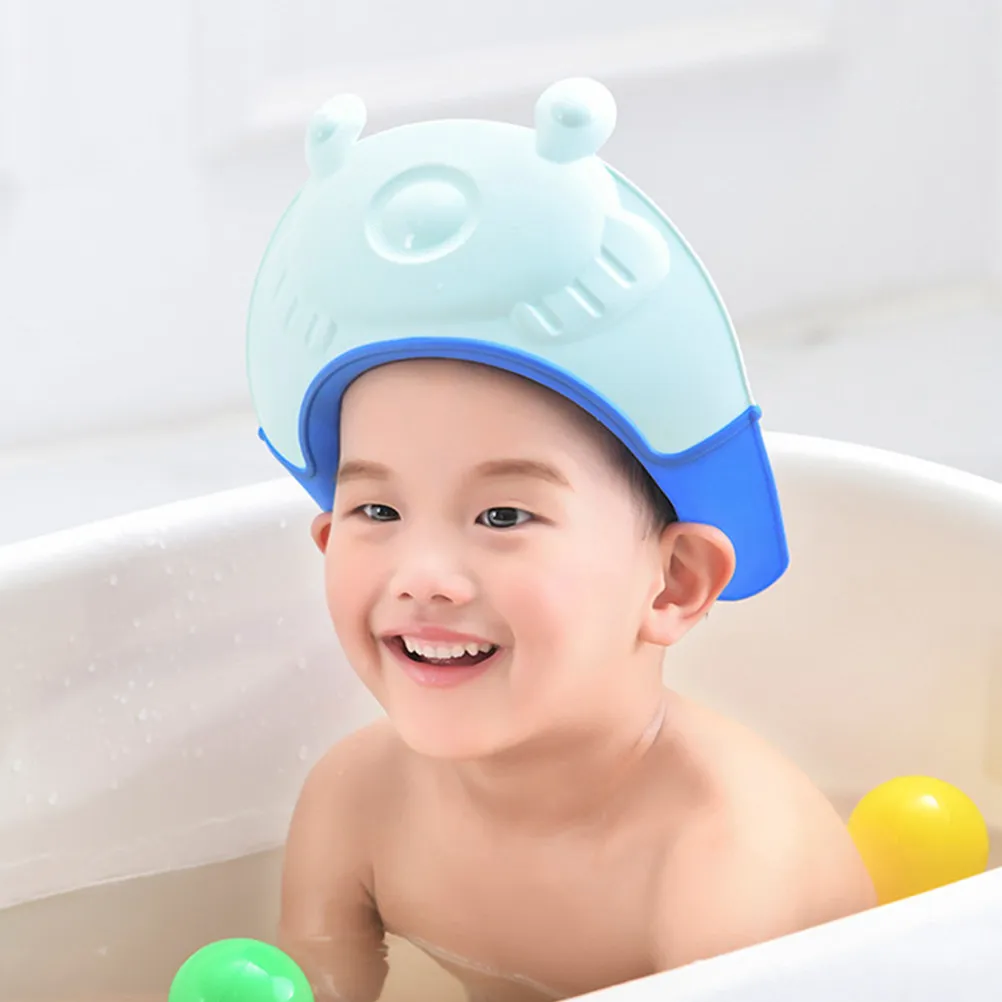 

Baby Shower Hat Toddler Shampoo Hat Waterproof Hair Washing Cap for Kids Elastic Adjustable Comfortable Bath Cap Face Ear