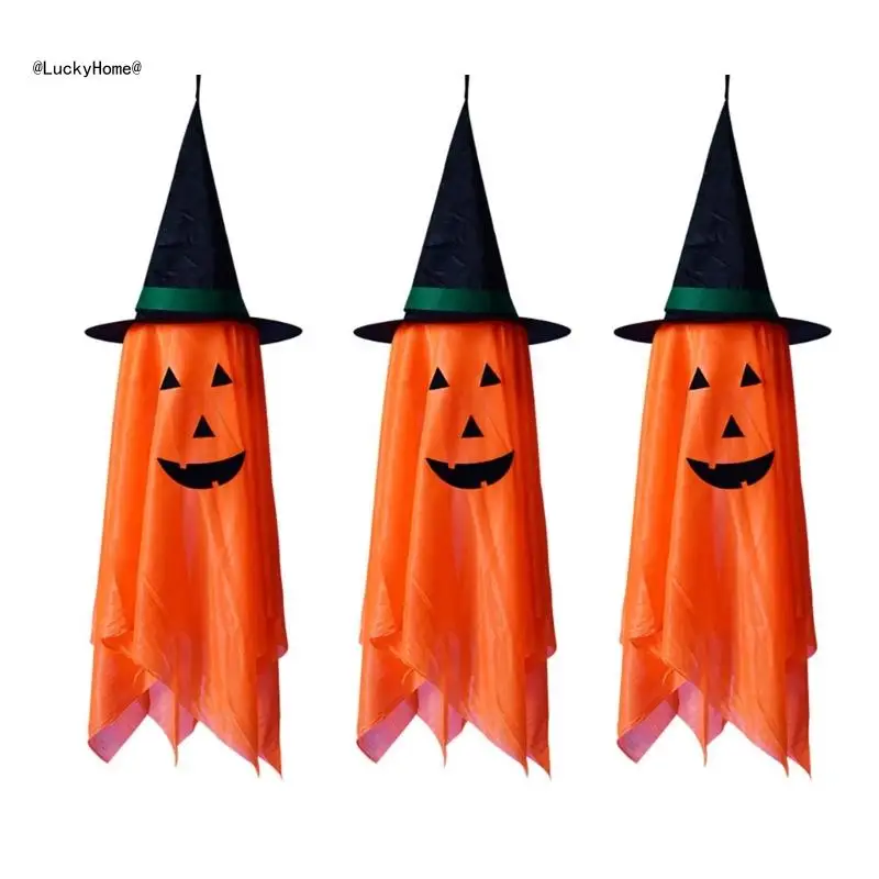 

3pcs Halloween Themed Pumpkin Decorations for Home Mall Festives Display Jewelry 11UA