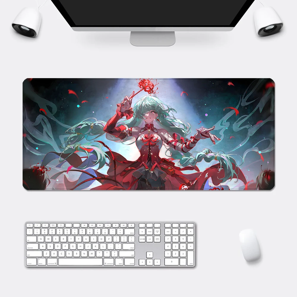 W-Wuthering Waves Mousepad HD Printing Computer Gamers Locking Edge Non-slip Mouse Pad XXL90x40cm Keyboard PC Desk Pad