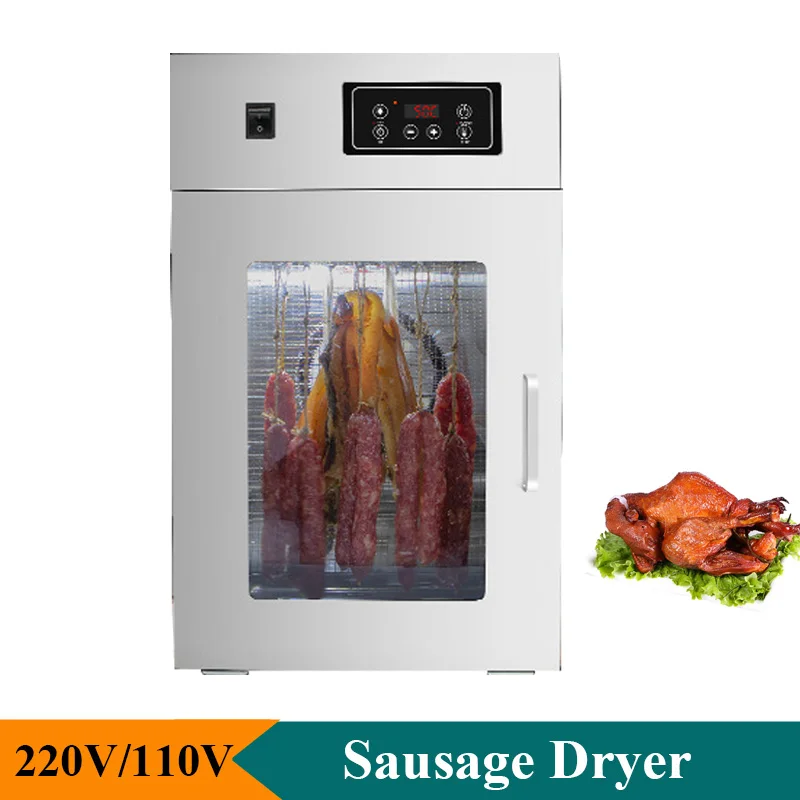 Household Sausage Drying Machine Electric 220V 110V Food Dryer Dehydrator Cured Meat Chicken Bacon Maker Commercial