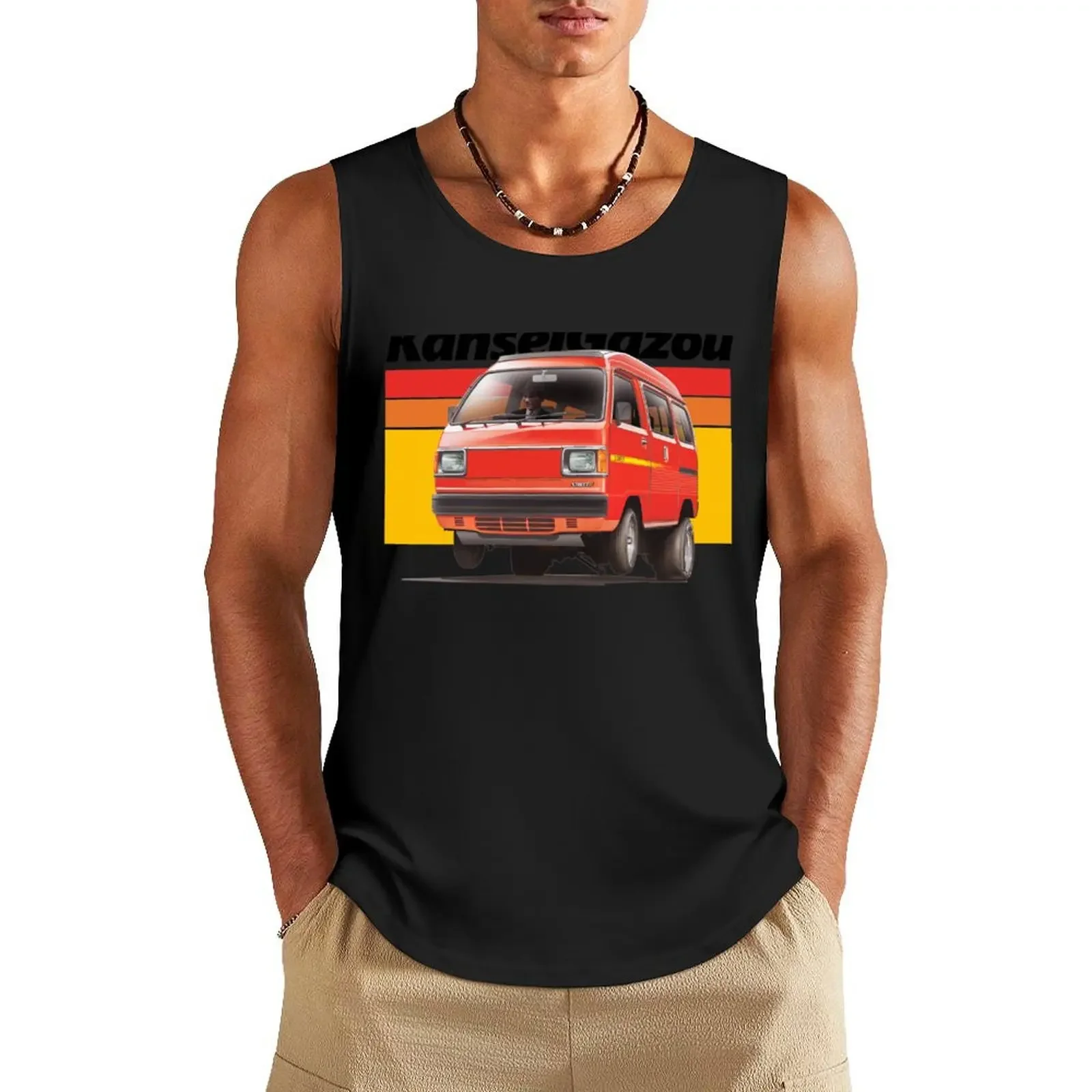 Acty - Kei Van Drag Tank Top vests for men Men's summer vest bodybuilding t shirt