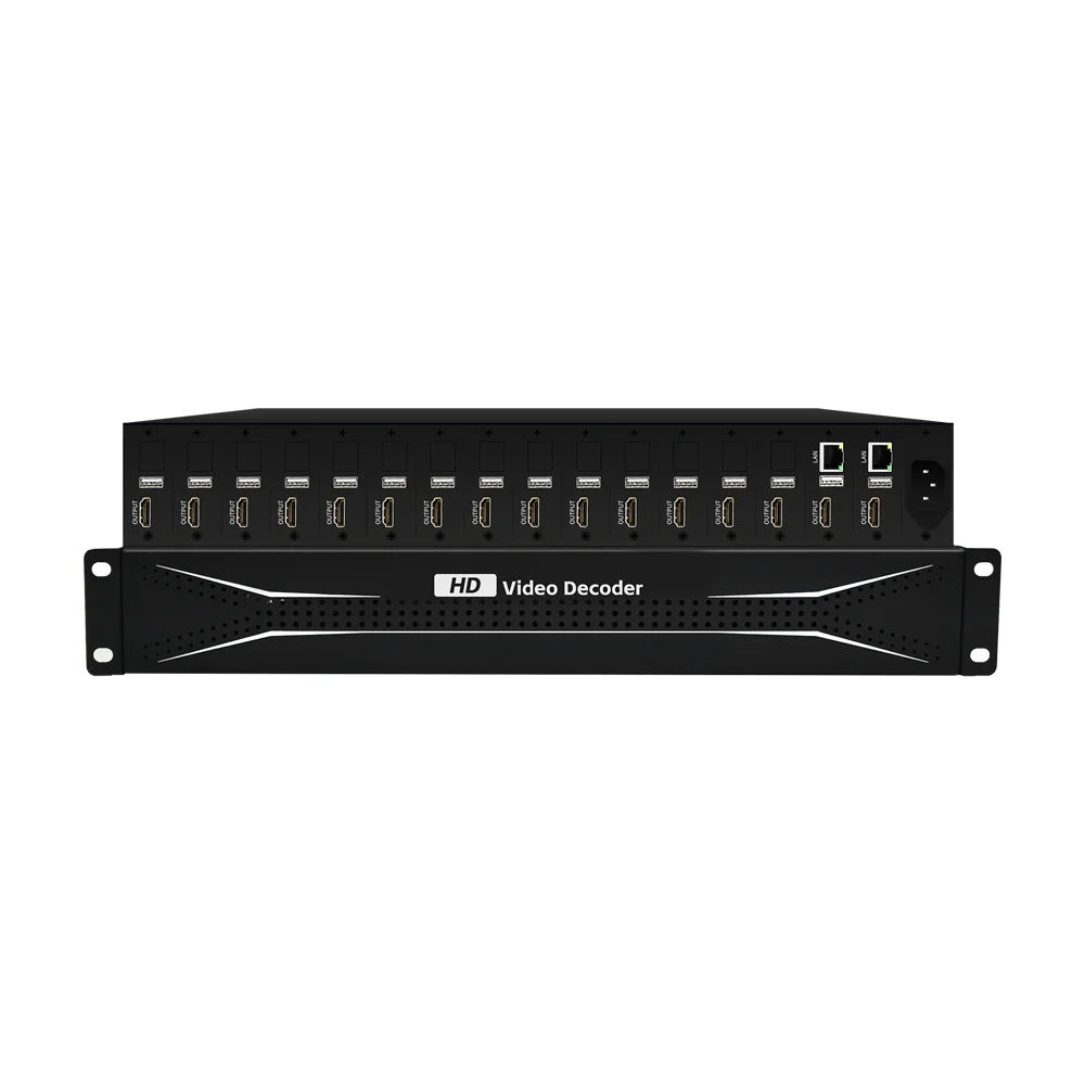 16-Port HDM I Output Surveillance Decoder HD Network Video Decoder For Security Surveillance