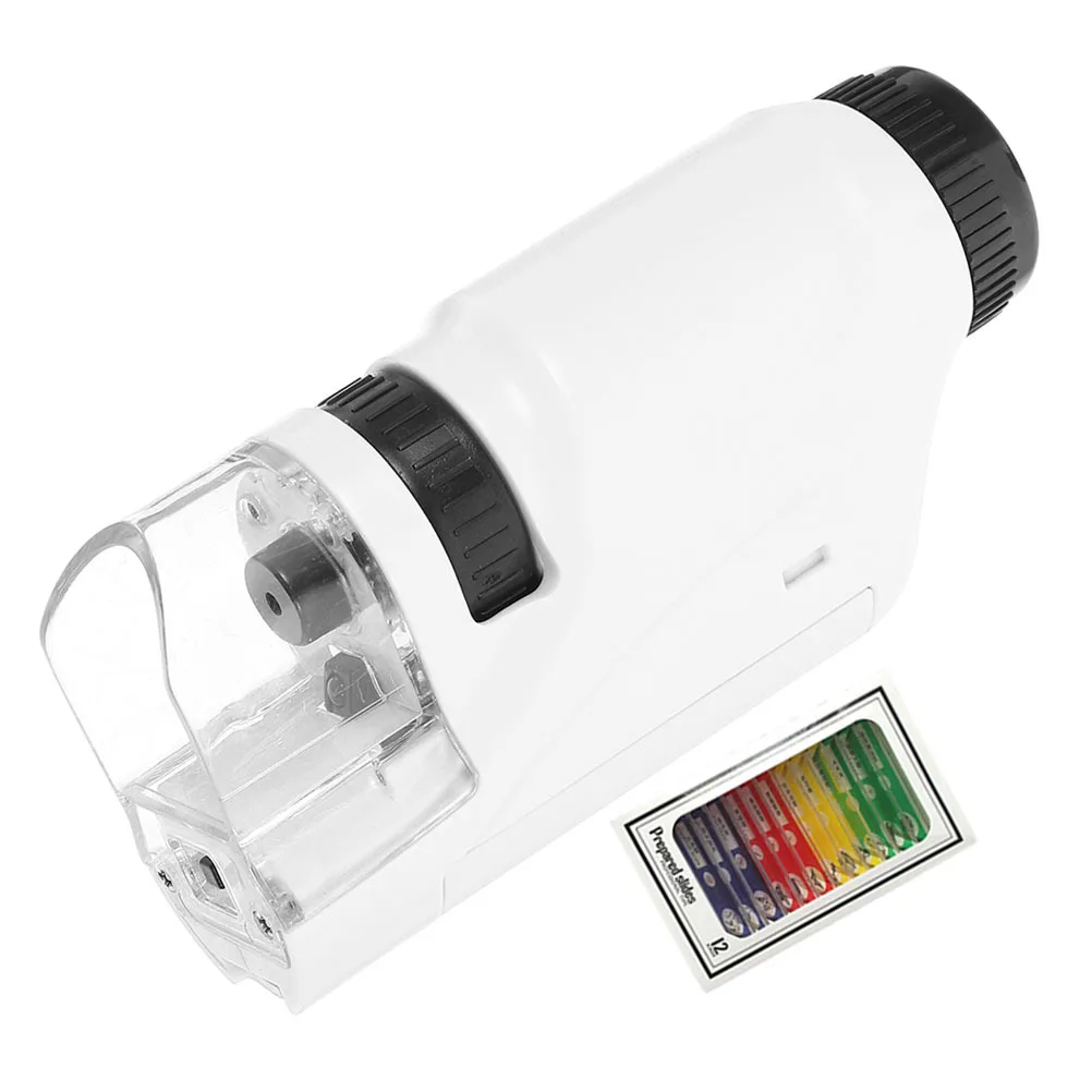 1 セット単眼顕微鏡シンプルな生物拡大鏡子供のための科学探査軽量ポータブルデザイン教育ツール