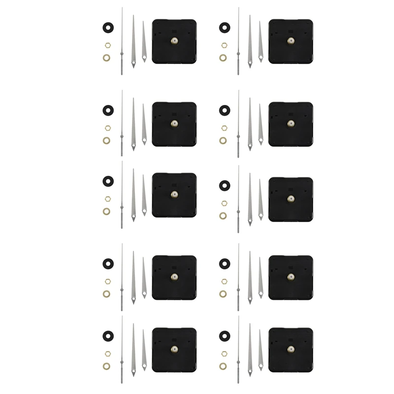 10X DIY High Torque Clock Mechanism, 3/ 10 Inch Maximum Dial Thickness, 4/ 5 Inch Total Shaft Length (White)