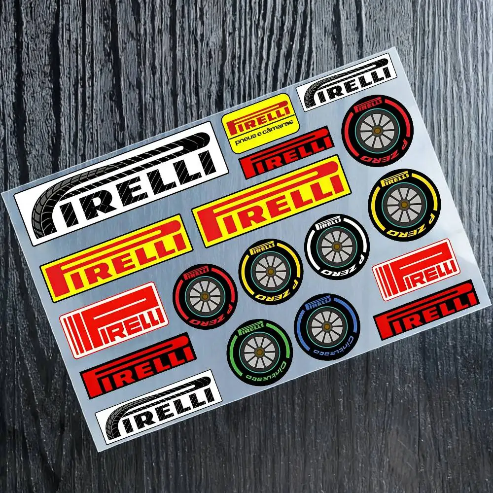 

For PIRELLI Reflective Motorcycle Stickers, 3M Safety Warning At Night In The Dark Scooter Helmets