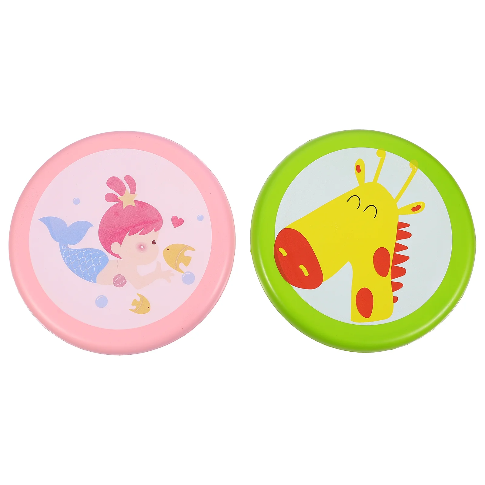 

2 Pcs Kids Throwing Plate Toy PU Flying Disc Toys Sports Outdoor Plaything Child Children’s