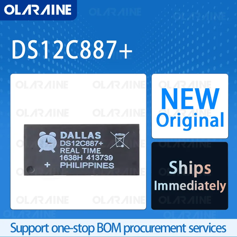 

1/5/10Pcs DS12C887+ EDIP-24 original ic chip Real-time clock RoHS RTC storage capacity 113 B Voltage -5.5 V