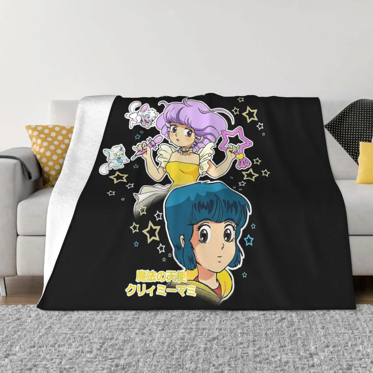 Ange Magique Creamy Mamy Classique Creamy Mami Blanket Soft Warm Flannel Throw Blanket Cover for Bed Living room Picnic Travel