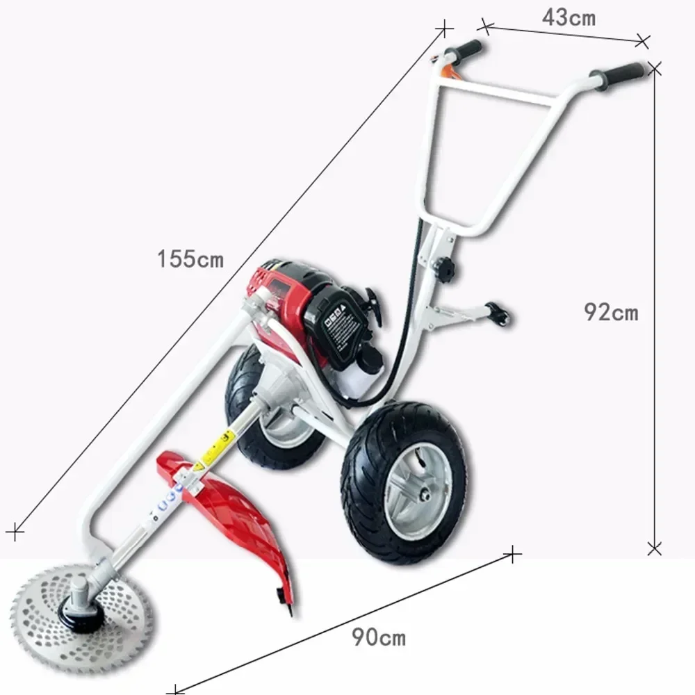 Four stroke Hand push lawn mower/gasoline weeder/multi purpose cropper/micro tillage agricultural orchard ripper