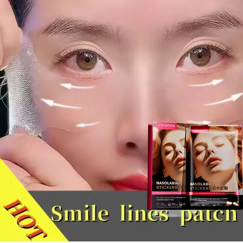 

Nasolabial Folds Patch Contain Collagen Hyaluronic Acid Firming Skin Fade Fine Lines Deep Moisturizing Facial Mask Anti Wrinkle