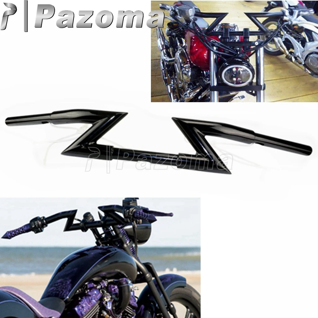 Universal Motorcycle Z Bar Chopper Handlebars 1inch Handle Bars For Harley Honda Suzuki Kawasaki Yamaha Custom Bobber Cafe Rcer