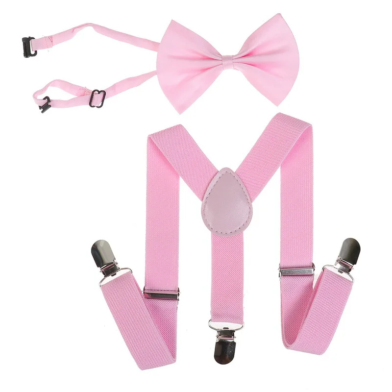 Fashionable Two-piece Dress Casual Suspenders Children's Suspenders Boys and Girls Trousers Suspenders Clips Party Accessories