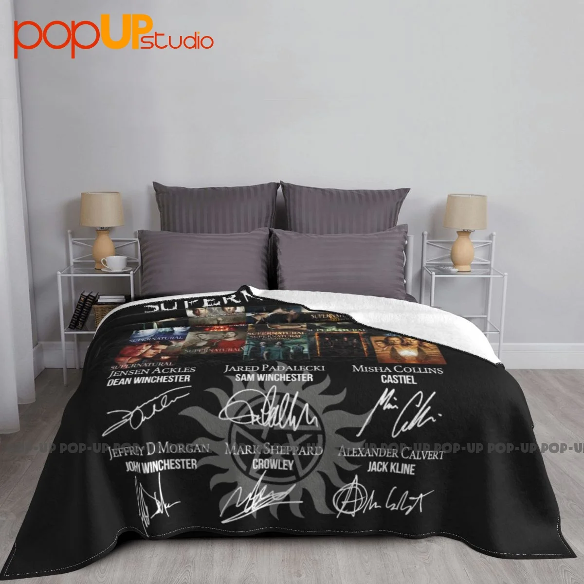 Supernatural 15 Years Of Anniversary Thank You For The Memories Blanket Bedroom High-Grade Mechanical Wash