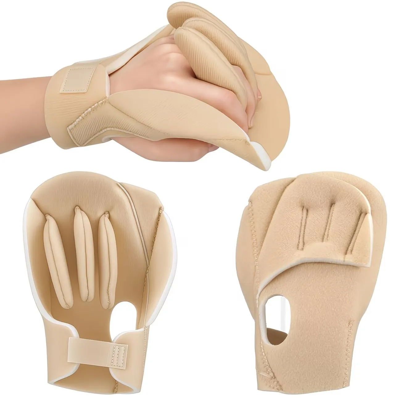 1/2 Piece Set Ergonomic Finger Protectors with Built-In Palm Cushion Wrist Support to Relieve Hand Pressure for Comfortable Use