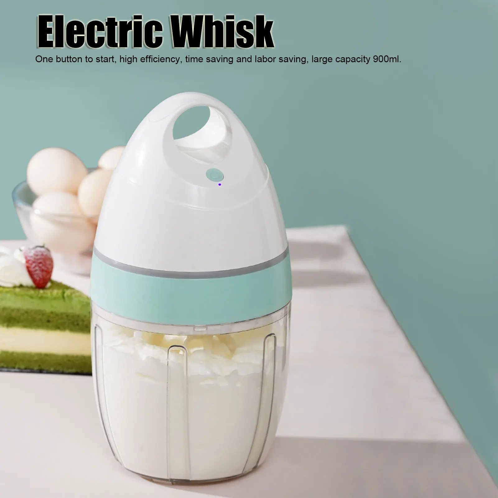 

Кухонный электрический венчик, миксер для выпечки тортов, зарядка через USB, электрический венчик, бытовой небольшой инструмент для выпечки