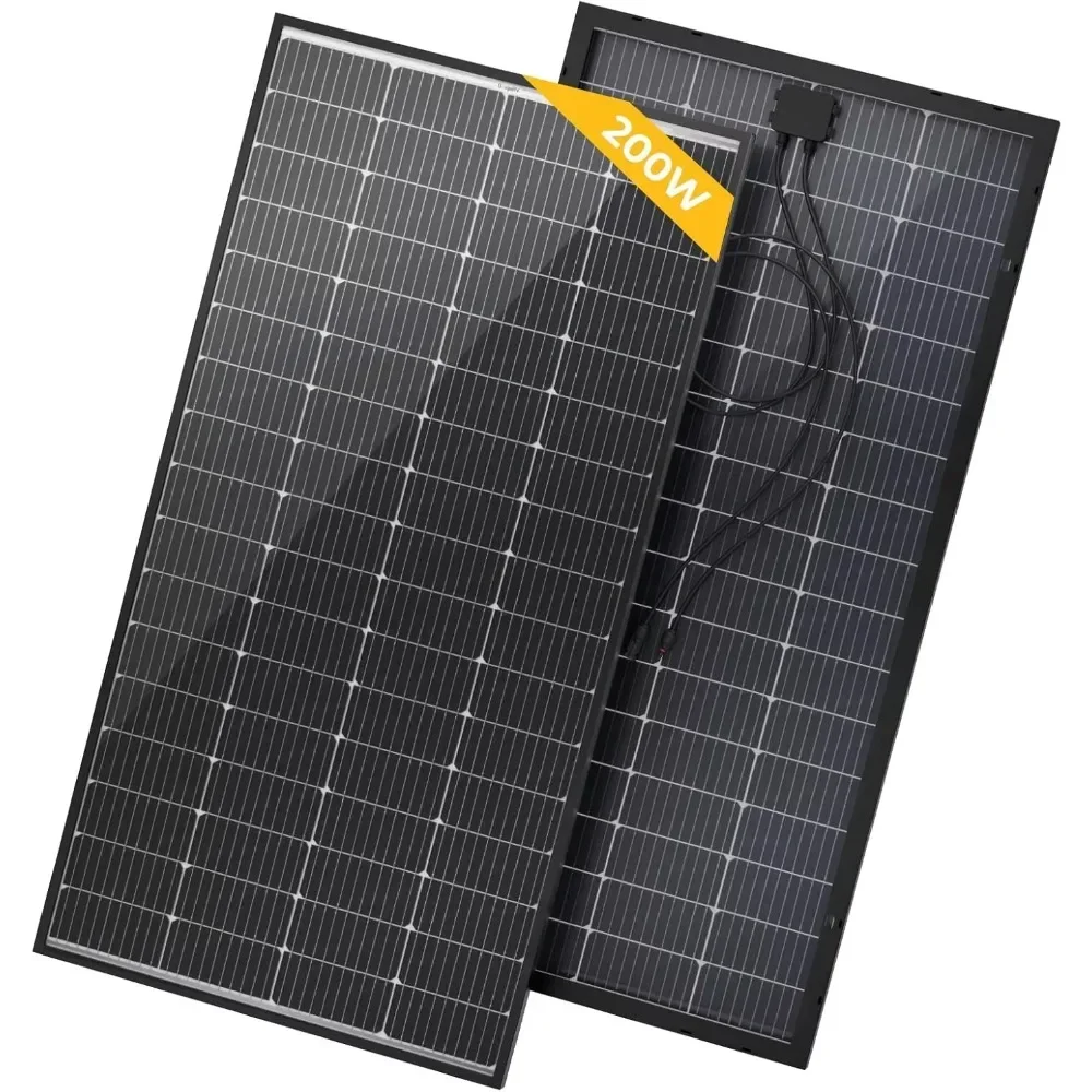 200/300/400 Watts Bifacial Solar Panel 10BB Cell 23% High Conversion Rate Work 12 Volts Charger for RV Camping Home Boat 1PCS