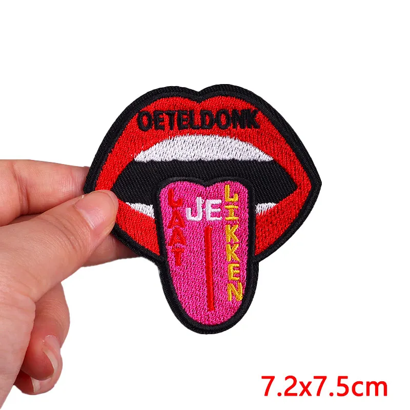 Niederlande Oeteldonk Emblem bestickte Patches für Kleidung Karneval Emblem Eisen auf Patches auf Kleidung Zubehör Applikation DIY – Detail 12