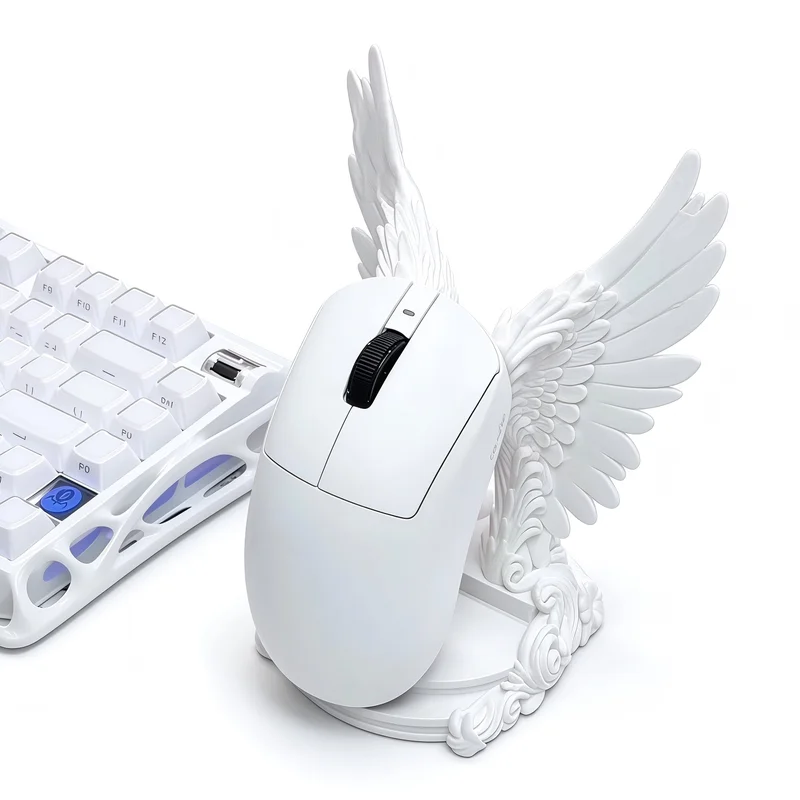 Customized Creative Angel Wings Mouse Stand Universal Wireless Gaming Mouse Stand Pc Desktop Decoration