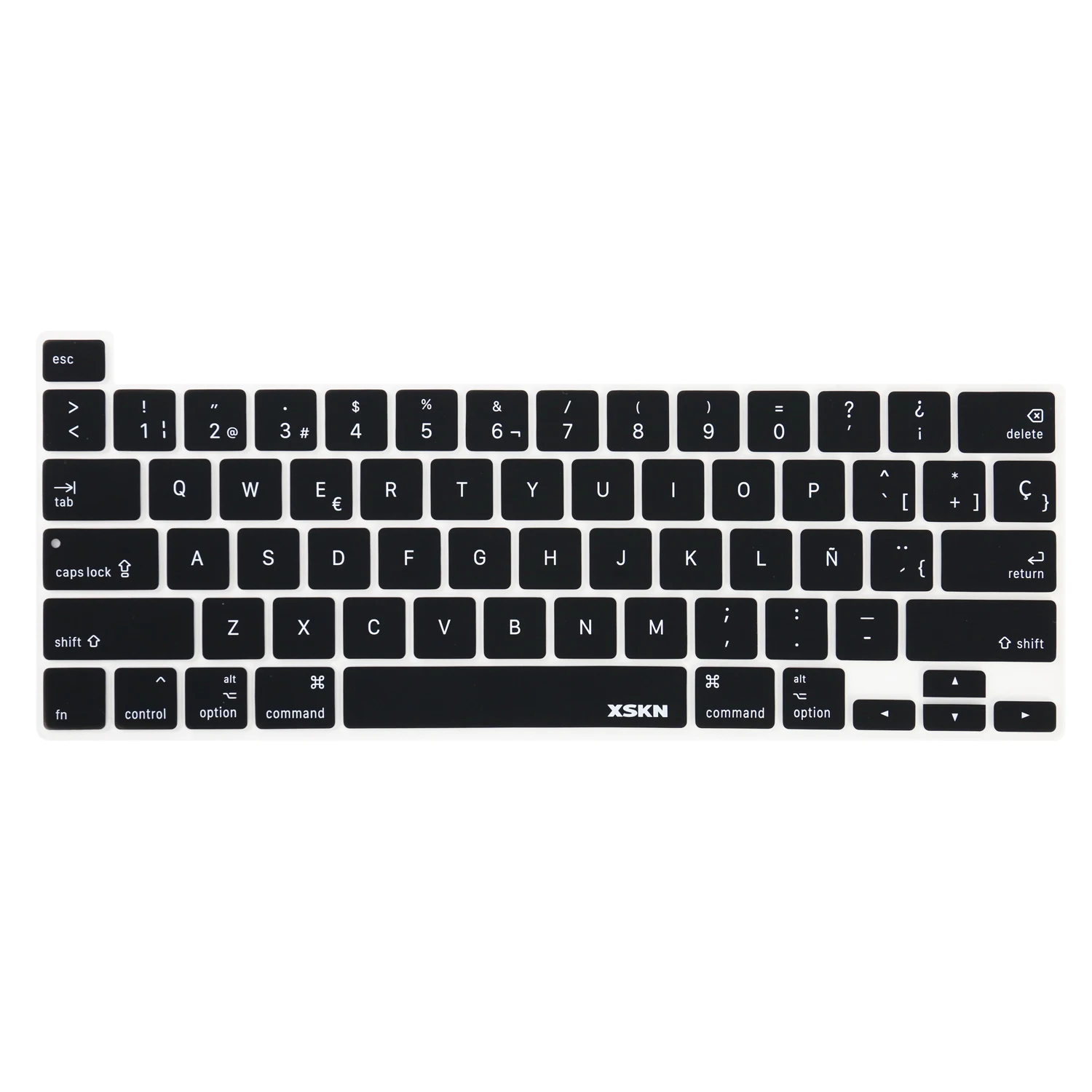 

XSKN Spanish Black Silicone Keyboard Cover Skin for A2251 A2289 US Version 2020 New MacBook Pro 13 inch Touch Bar & Touch ID