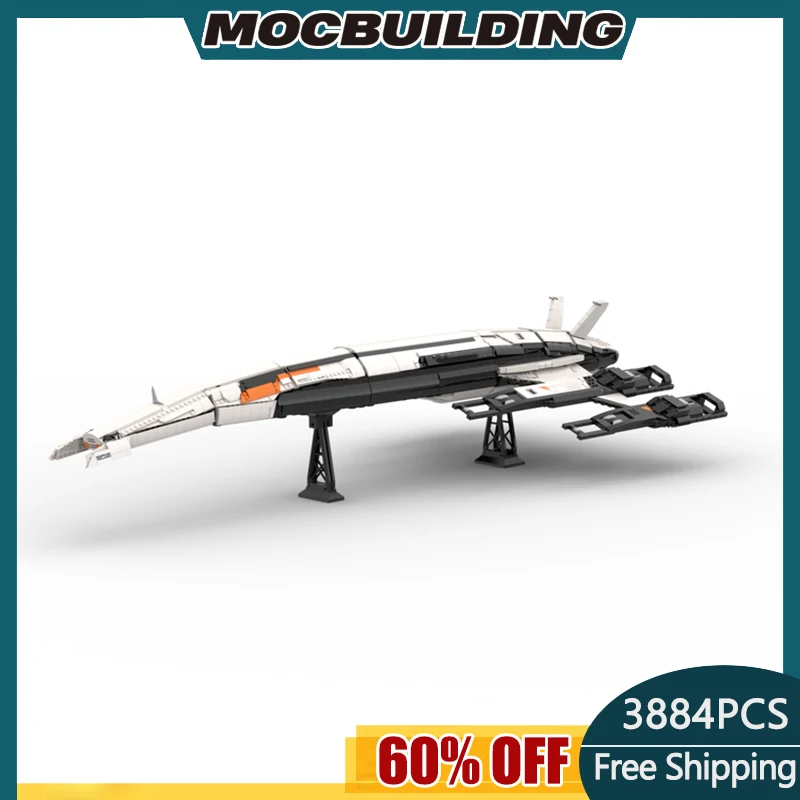 

MOC Building Blocks Normandy SR-2 Model Science Fiction Spacecraft Technology Bricks DIY Assembled Aerocraft Toys Holiday Gifts