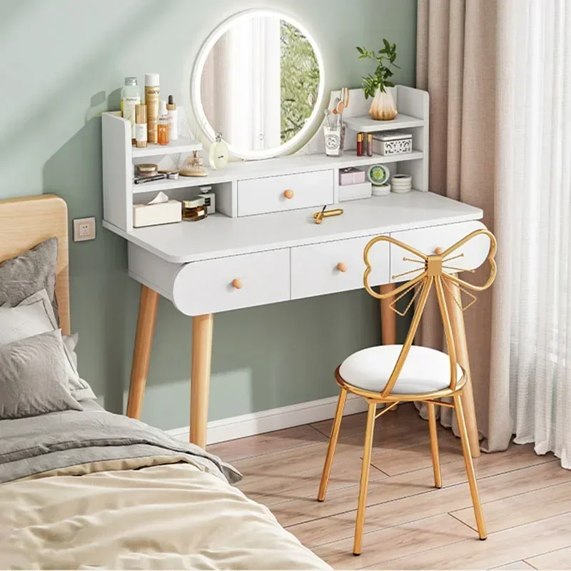 Bedroom Classic Dressing Table Drawer Cabinet Silver White Dressing Table Organizers Mirror Tocador Maquillaje Furniture Makeup