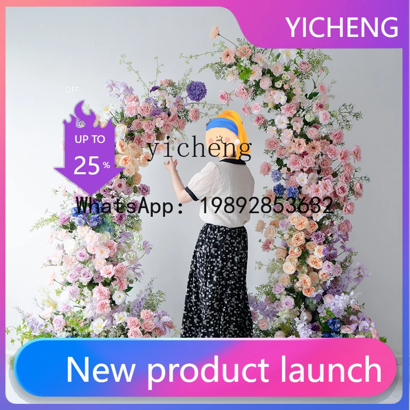 

X2 Wedding Decoration Arch Floral Simple Installation Window Display Event Ceremony Artificial Flowers