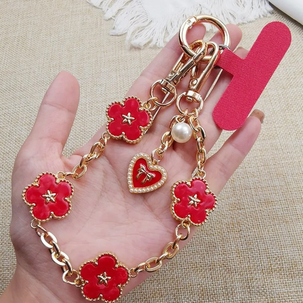 

Flower Mobile Phone Strap Metal Chain Pendant Cell Phone Chain Short Handheld Mobile Phone Lanyard Mobile Phone Pendant